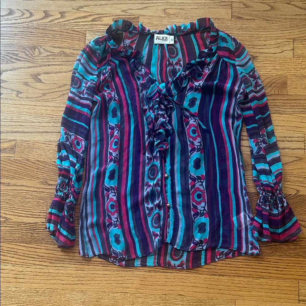 Alice By Temperley Floral Blouse Size 4